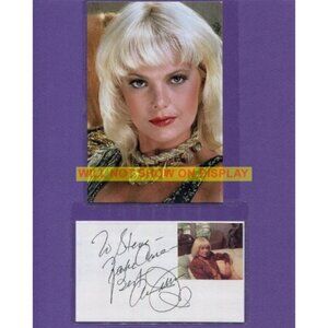 Collectible Retro Actress ANN JILLIAN, REAL Hand SIGNED Photo 3x5 On Mat Board